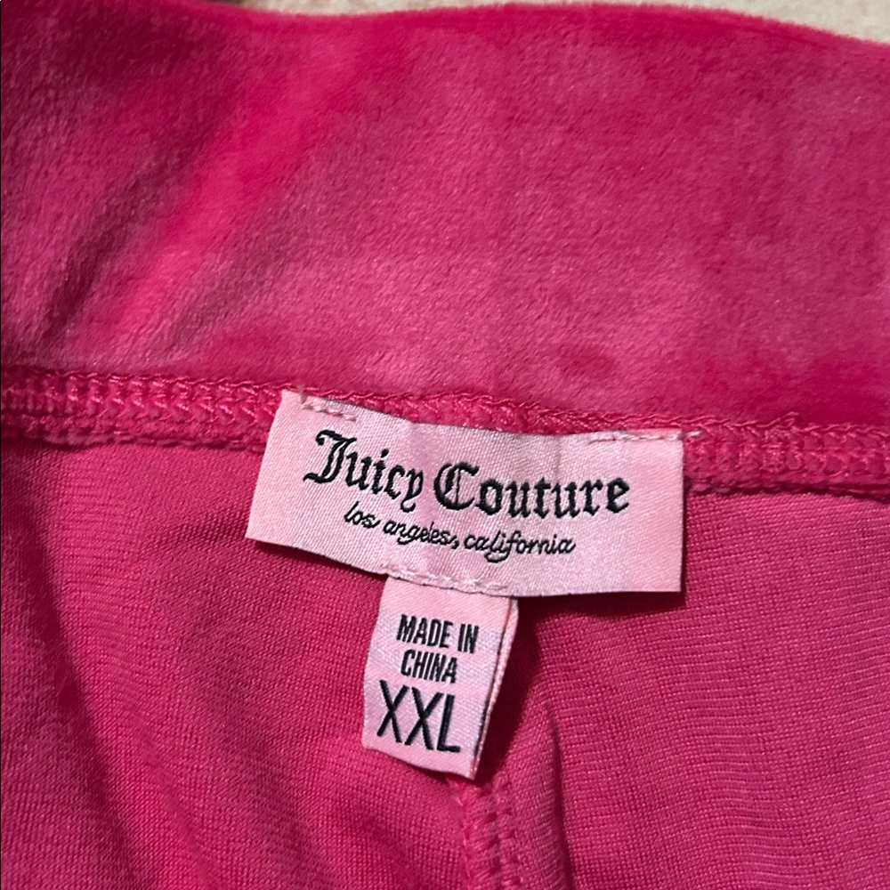 NWOT Juicy Couture Women's Bling Fuchsia Velour Track Lounge Pants - Picture 8 of 10